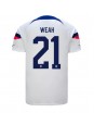 Förenta staterna Timothy Weah #21 Replika Hemmakläder VM 2022 Kortärmad